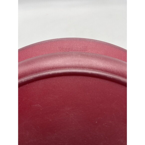 Tupperware Preludio Cranberry Oval Divided Serving Tray w/ Lid 2 Pc Set - Picture 4 of 5